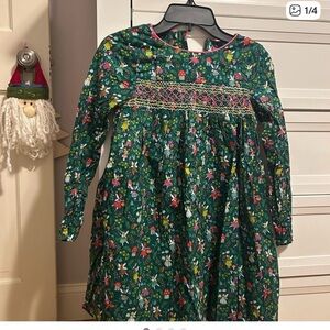 Floral Green Kids Dress